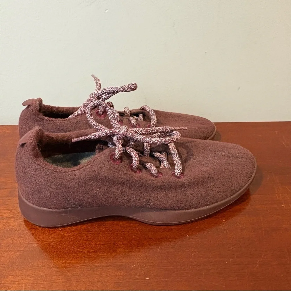 Allbirds Maroon Wool Running Sneakers Size 7